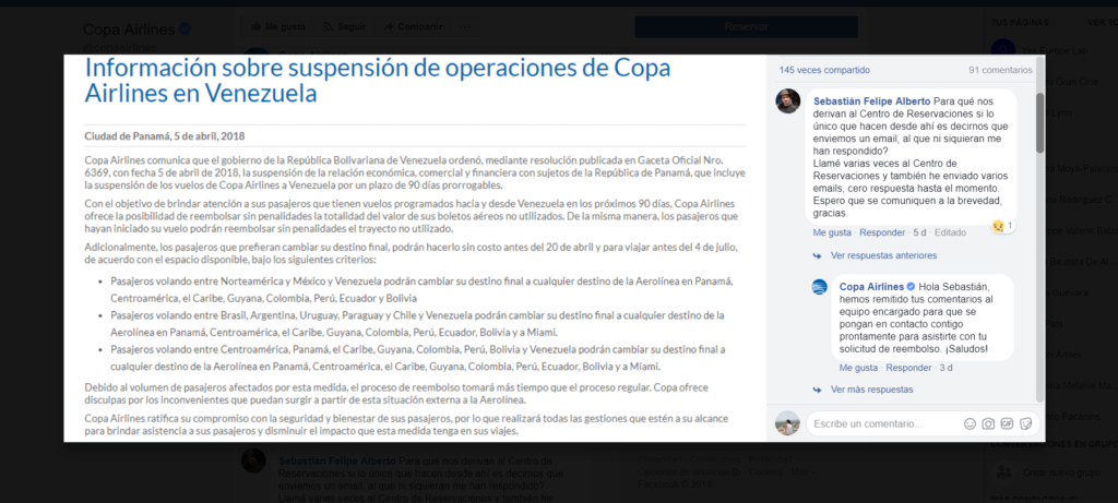 Copa Airlines crisis