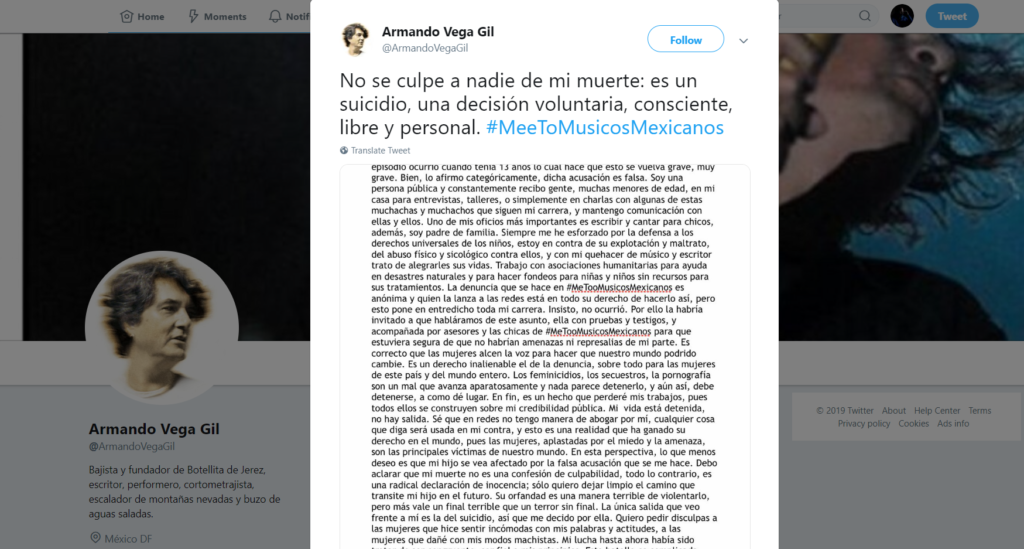 metoo-vega-gil-suicidio-twitter