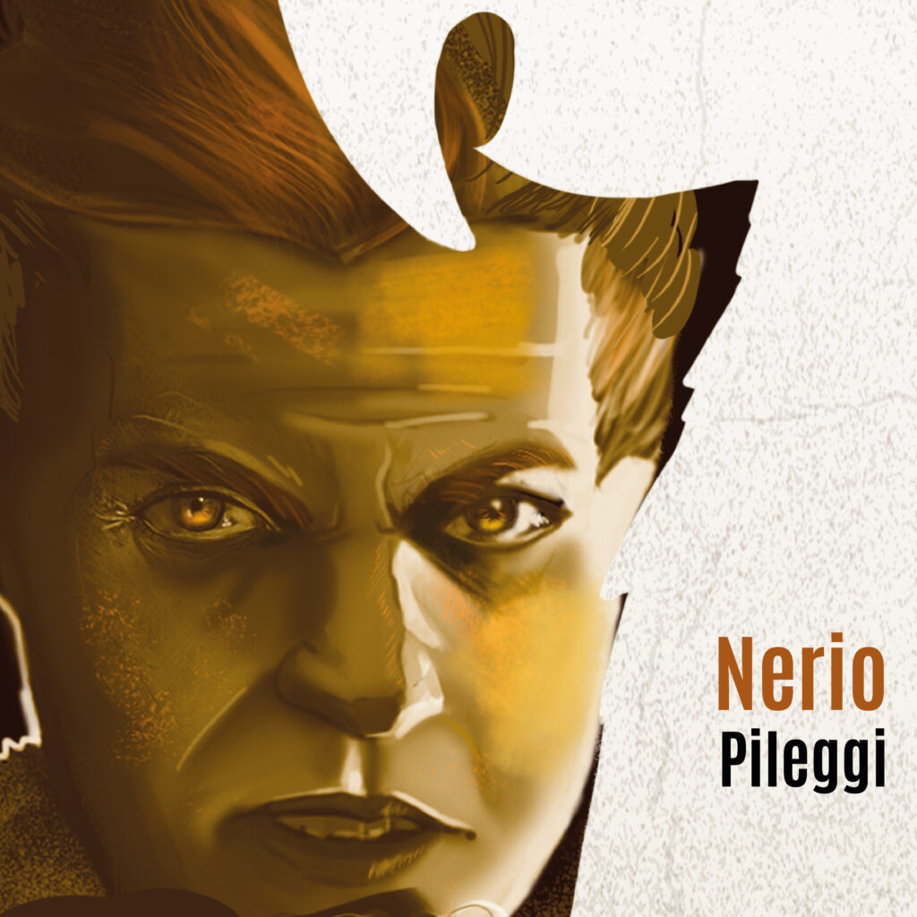 Ilustración del rostro del personaje Nerio Pileggi.